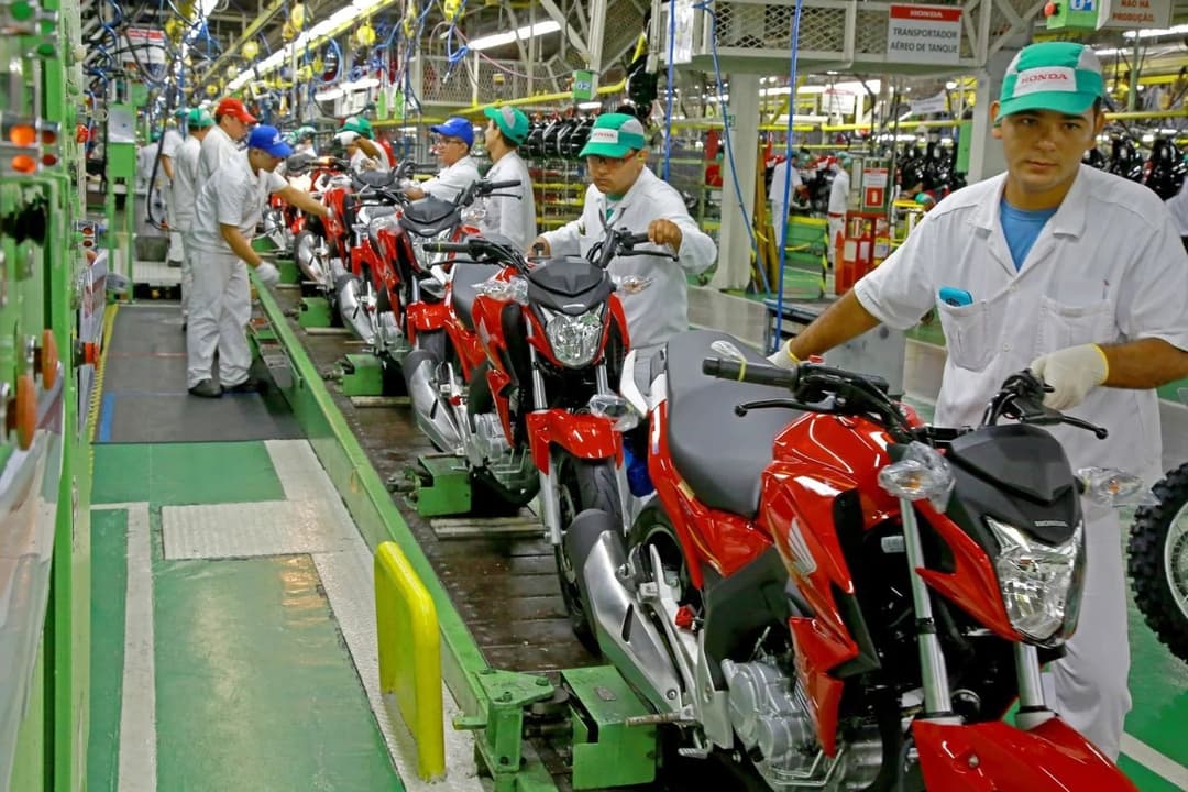 Fábrica de motos da Honda em Manaus (AM)
